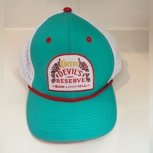 José Cuervo Devils Reserve Teal Red White Trucker Hat “raise a little hell”